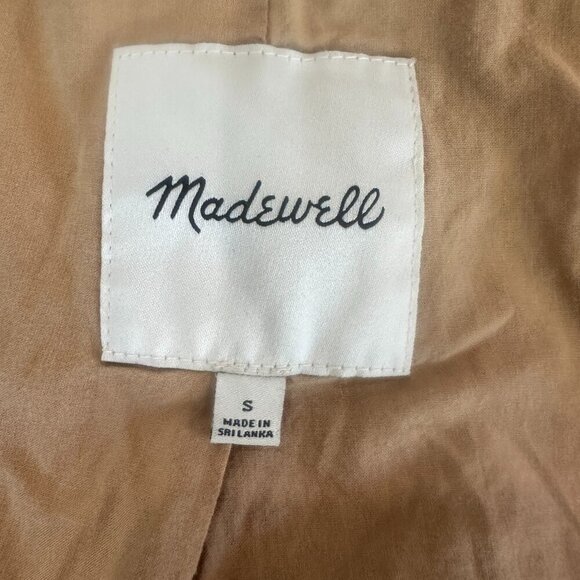 Madewell Linen Blend Gauze Neutral 2 Button Blazer Jacket Size Small - Picture 10 of 11